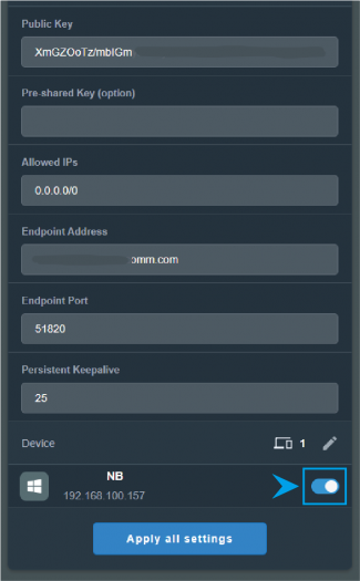 VPN Fusion - apply