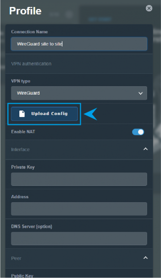 VPN Fusion - upload config